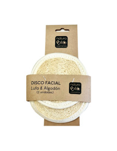 DISCO FACIAL LUFA ALGODON 2 ud