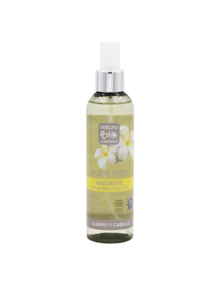 Aceite seco Radiante NaturaBIO Cosmetics disponible en Naturcosmetika.